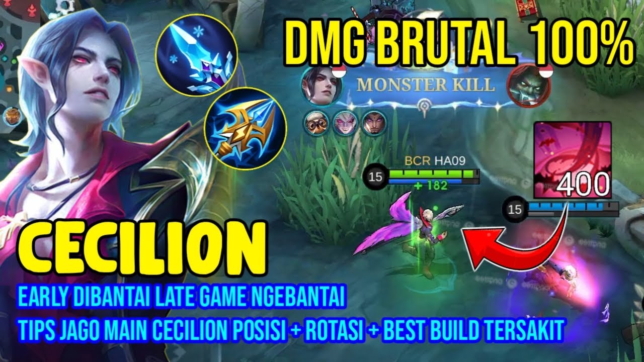 CECILION BEST BUILD 2024 || DAMAGE CECILION SAAT LATE GAME BRUTAL BANGET - MOBILE LEGENDS