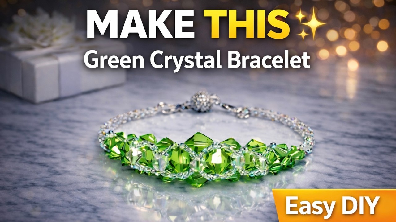 ✨ Make This Stunning Green Crystal Bracelet | DIY Jewelry Tutorial + Kit
