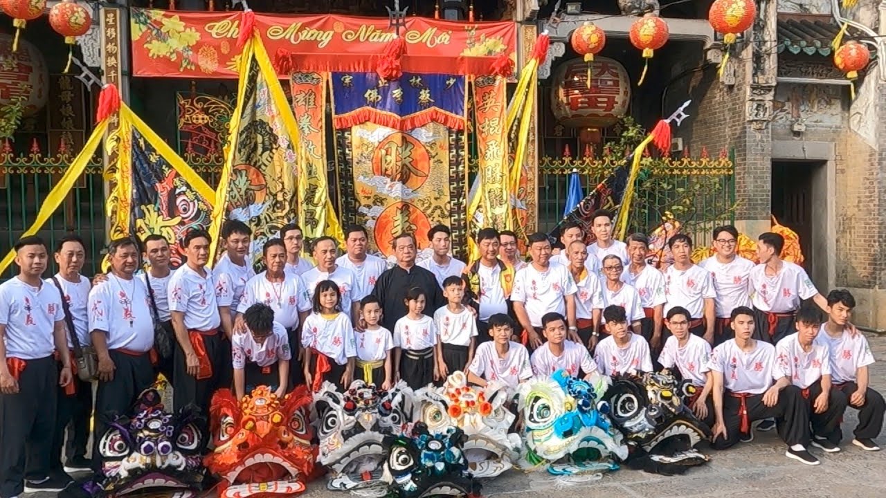 Chiều 29 âm lịch, Đoàn Thắng Nghĩa Đường khai quang điểm nhãn tại chùa Bà Q.5 - Lion Dance 2024