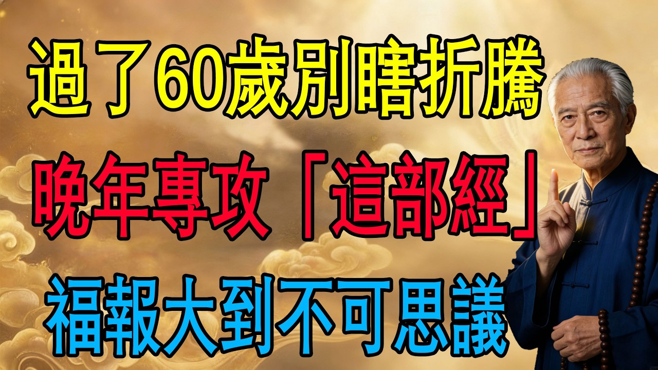 南懷瑾開示：過了60歲千萬別再瞎折騰！晚年專攻「這部經」，福報大到不可思議...#南懷瑾 #人生感悟 #修行 #情感 #因果 #正能量 #佛法智慧 #佛法 #改命 #佛學智慧