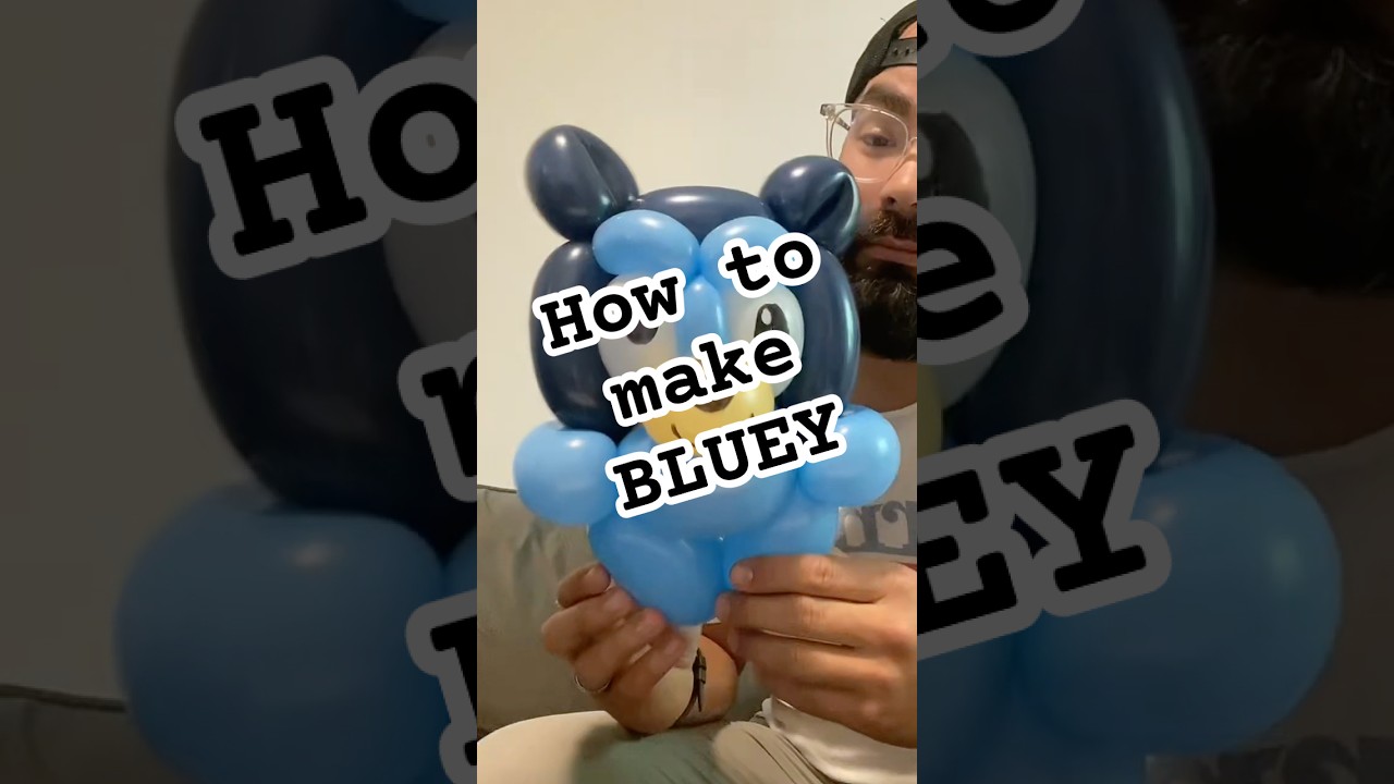 How to twist a Balloon Bluey. #balloonbluey #balloontutorial #bluey #balloonart #blueyandbingo