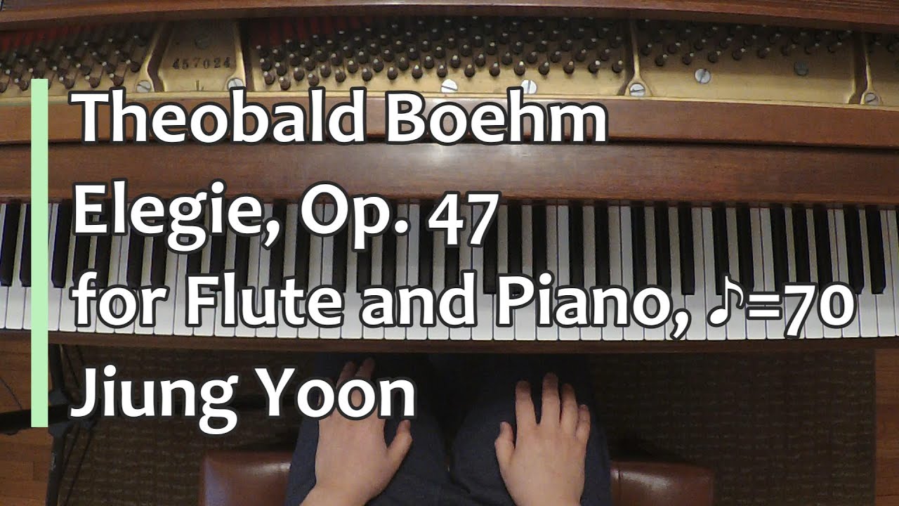 Piano Part- Theobald Boehm, Elegy for Flute and Piano, (♪=70)