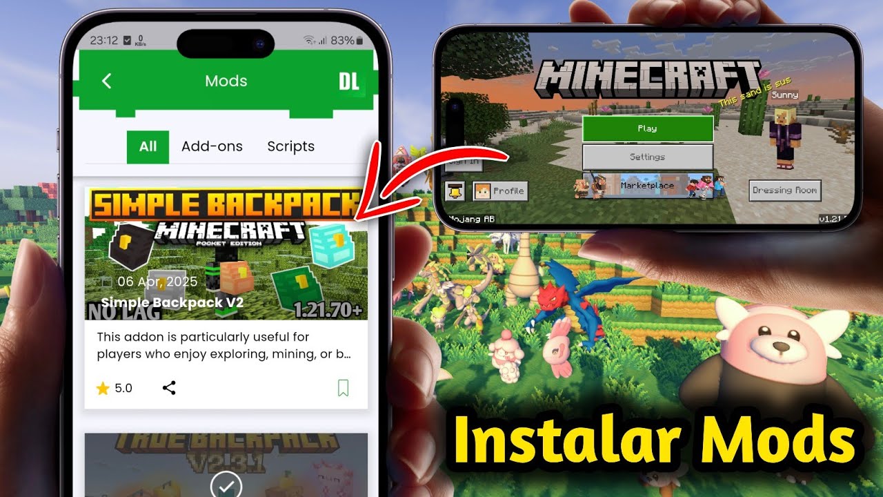 como colocar mod no minecraft no celular (sem ERRO) MINECRAFT PE (MCPE)
