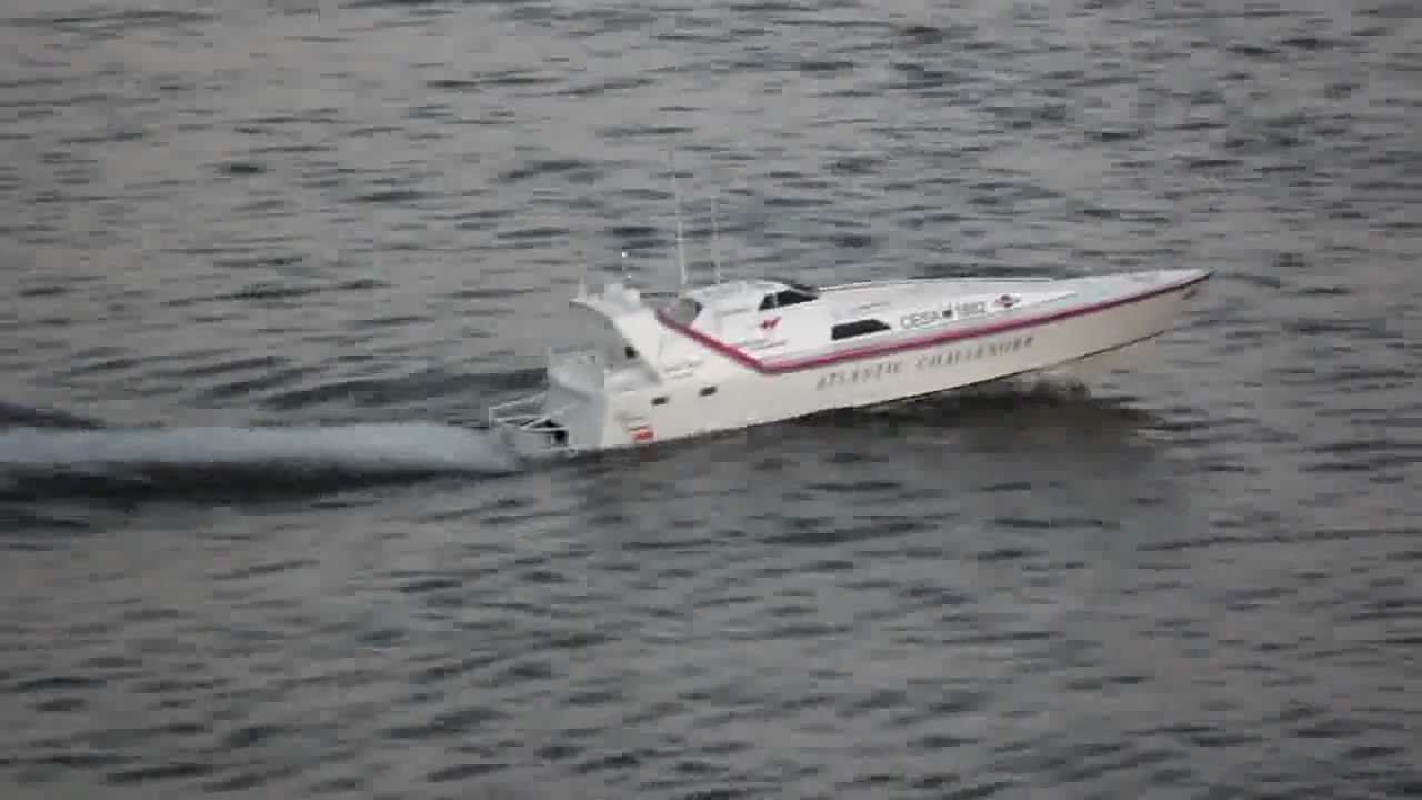 Rc twin Jet Drive Atlantic Challenger maiden voyage