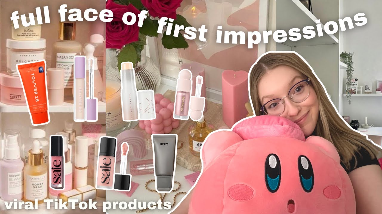 full face of first impressions | viral sephora skincare and makeup products