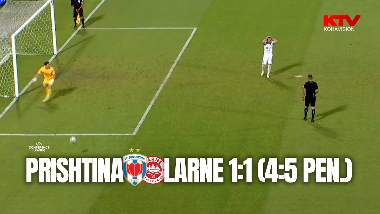 Momenti i penalltive në ndeshjen Prishtina - Larne 4:5 (1:1) | Conference - League