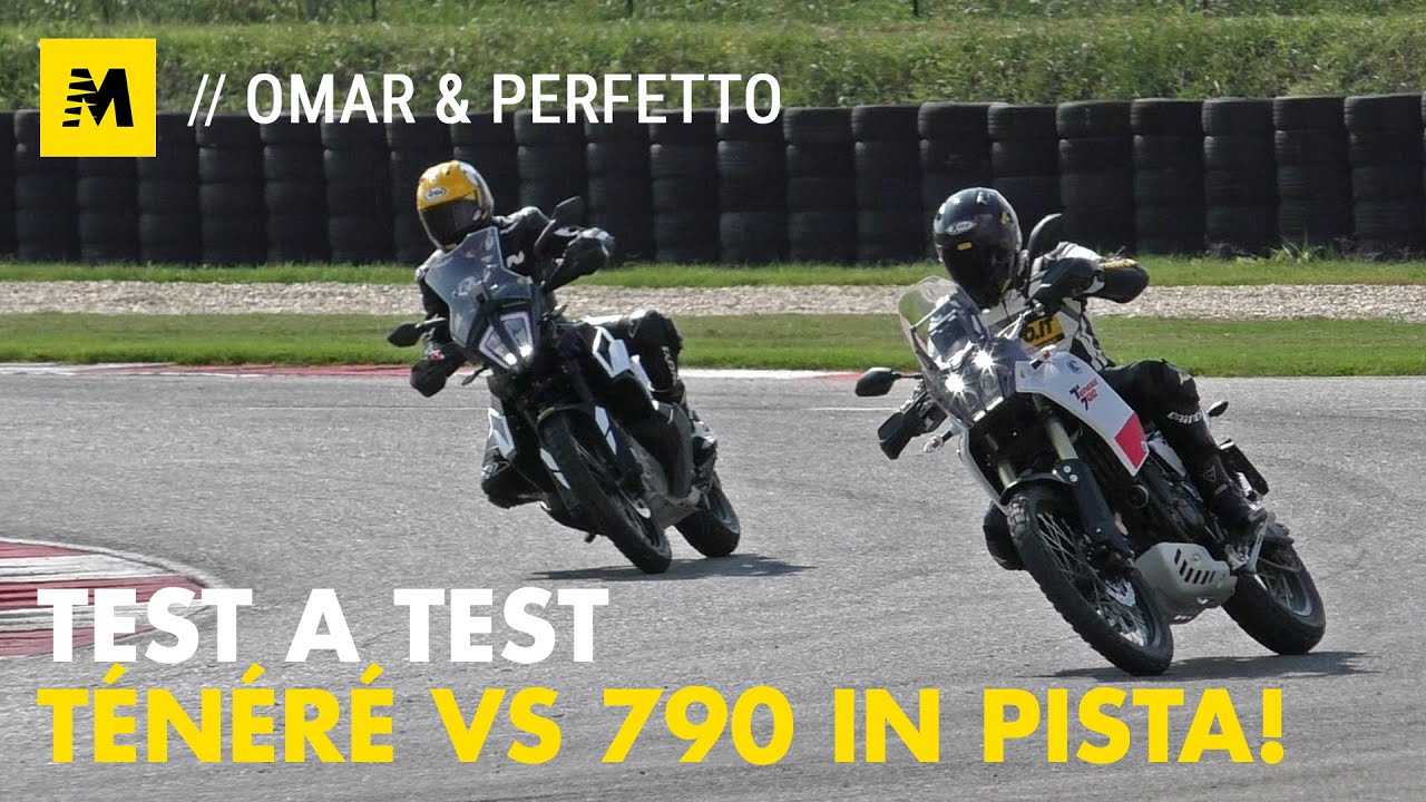 Sfida in pista a 200 km/h: Yamaha Ténéré 700 vs KTM 790 ADV![English sub.]