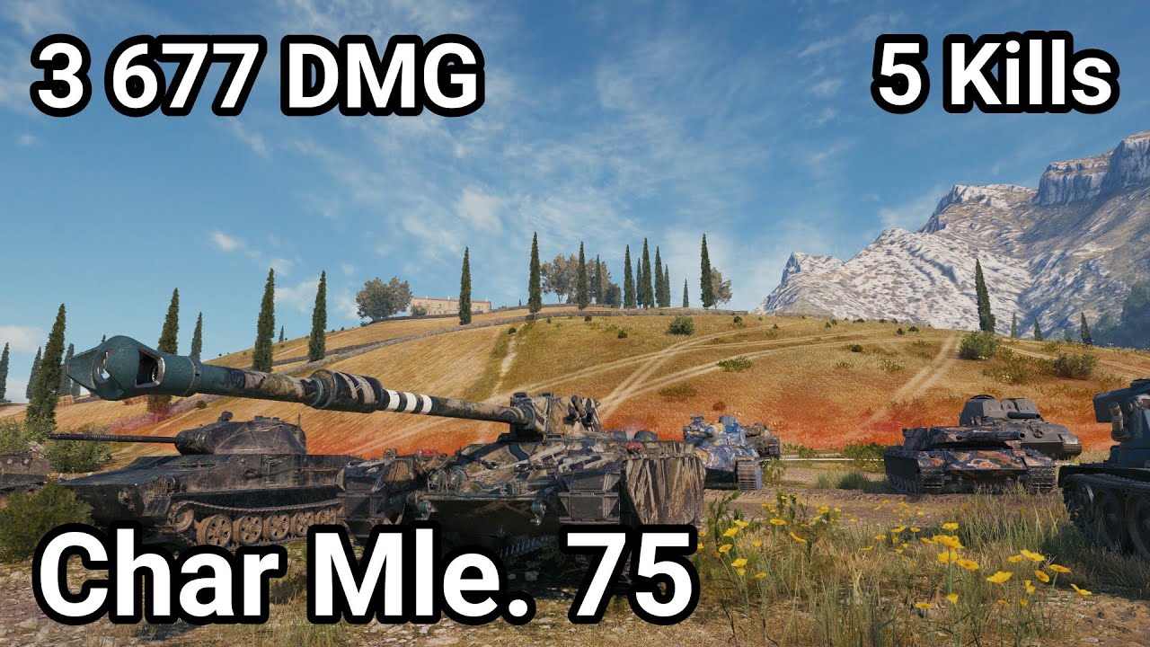 Char Mle. 75 - 3 677 damage / 5 kill / 390 blocked / 549 assist