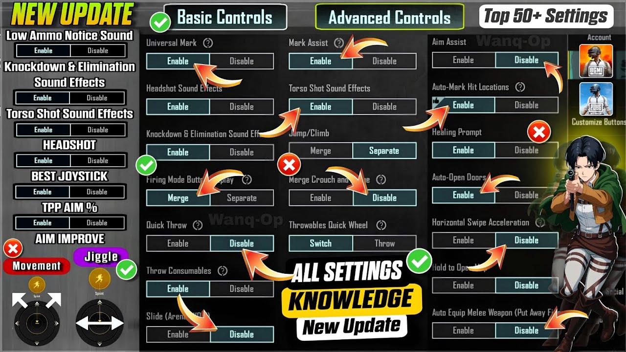 BGMI 4.1 Update All New Basic settings guide 🔴 | Advanced Control settings in Bgmi Pubg 4.1 update