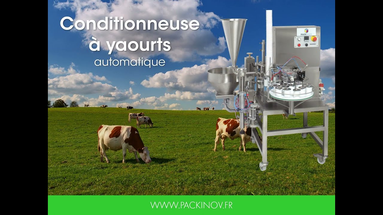 Machine de conditionnement RMD Eco PACKINOV pour yaourts, crèmes, compotes