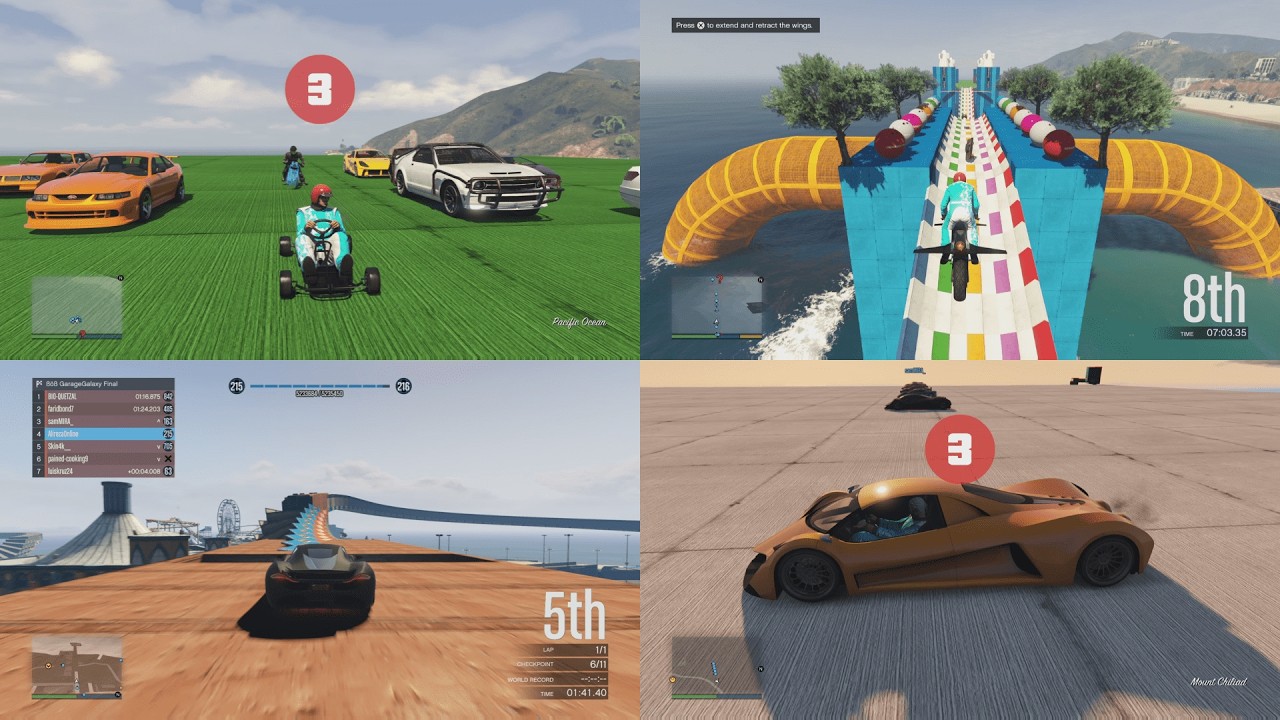 GTA Race Playlist | Random Face to Face | Hard Parkour | Stunt Races