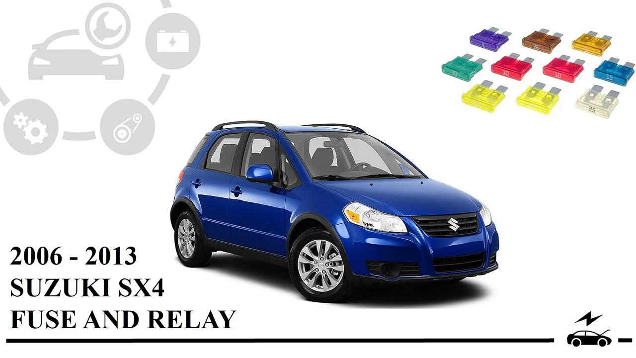 Fuse box diagram Suzuki SX4 2006 - 2013 relay with assignment and their location