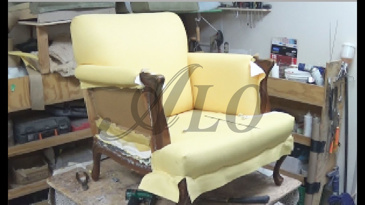 КАК ПЕРЕТЯНУТЬ ОБИВКУ ПОДЛОКОТНИКА И СПИНКИ КРЕСЛА - ALO Upholstery