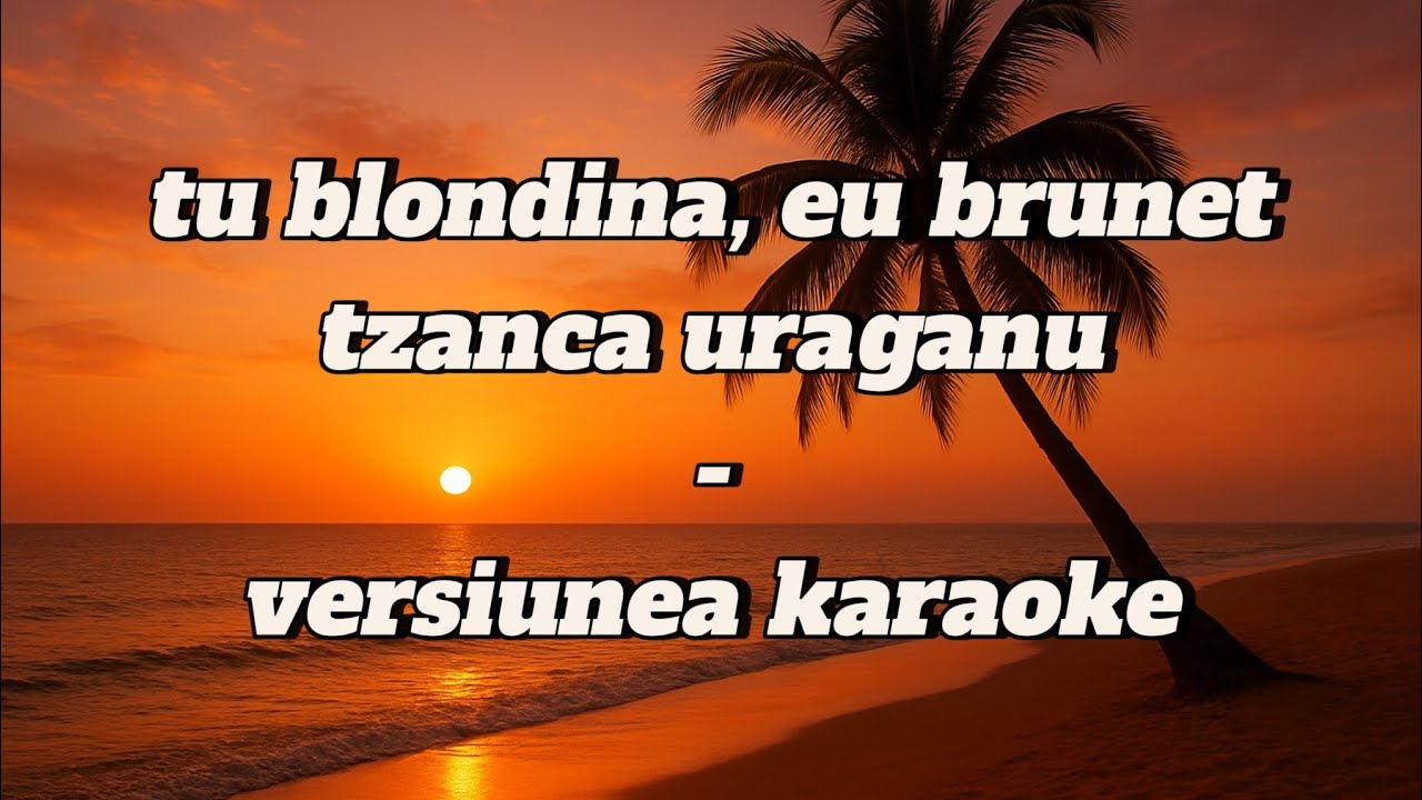 Tu blondina eu brunet | Tzanca Uraganu versiunea karaoke (official video) 