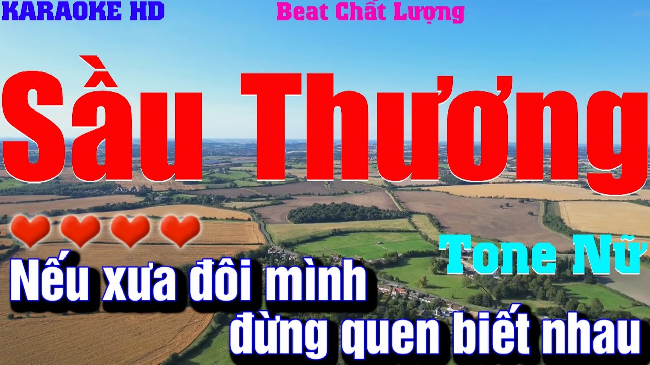 Karaoke Sầu Thương l Tone Nữ l Beat phối mới 2026 Âm thanh ra chất lượng nhạc cực hay,dễ hát