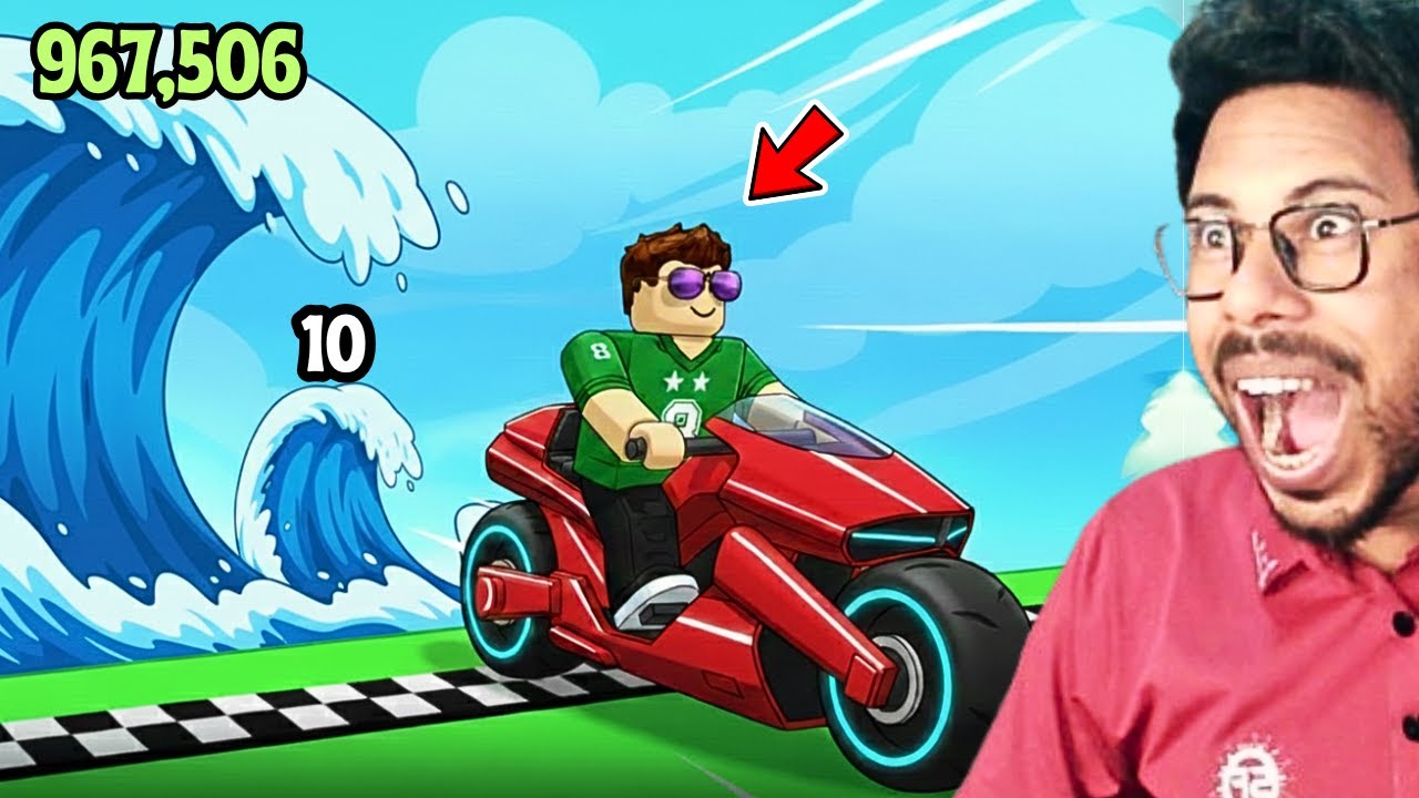 ESCAPING MEGA TSUNAMI ON FASTEST BIKES 😱