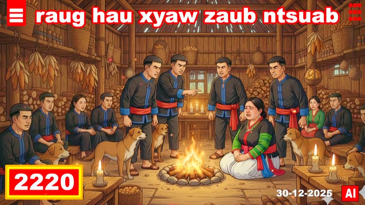 dab hais hmoob - 2220 - 30-12-2025 raug hau xyaw zaub ntsuab, อาหารปีใหม่, New Year's food.