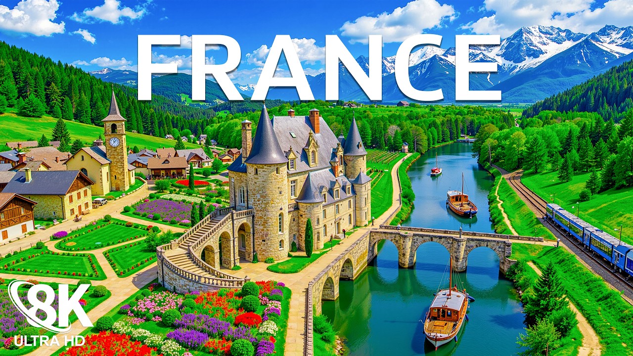 France 8K | Beautiful French Countryside – Castles, Alpine Villages & Scenic Rivers