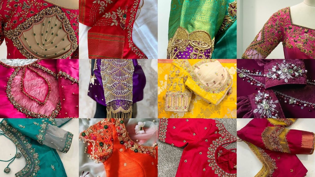 Stone work blouse design 🥰 ll for women all colors ll 