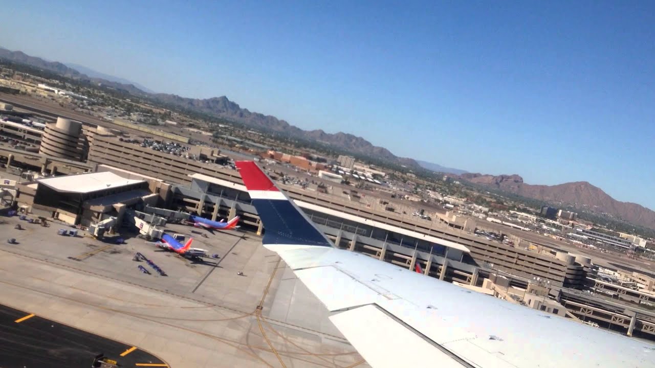 US Airways Express CRJ-900 Pushback, Start Up, Taxi, Takeoff from Phoenix Sky Harbor (9.25.15)