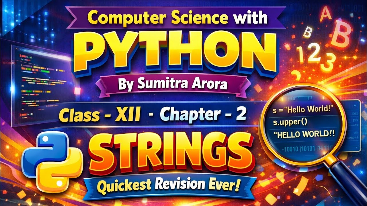 Python Strings Full Revision in Minutes | Class 12 Computer Science