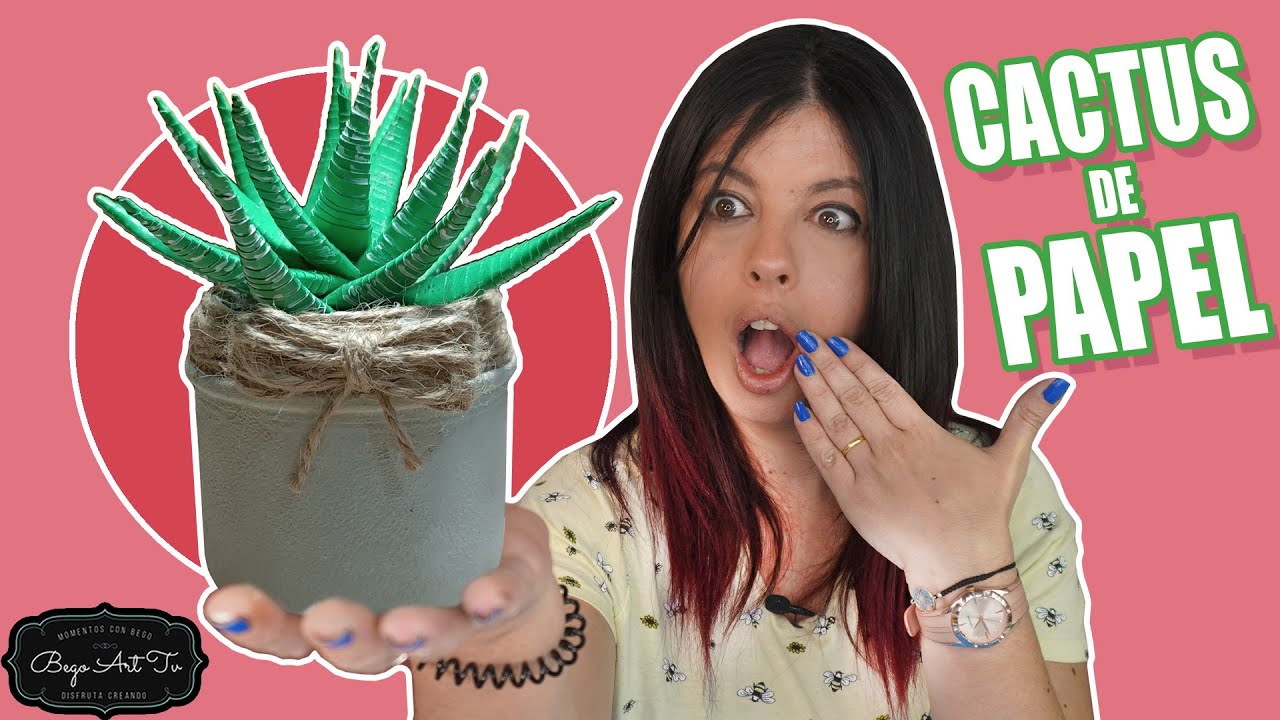 HAz mini PLANTA artificial | DIY suculentas cactus de papel by Bego Art