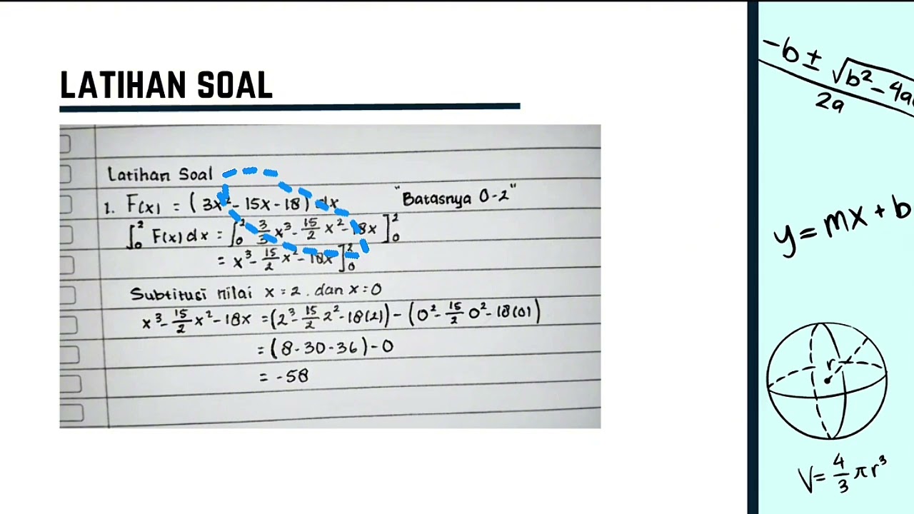 KALKULUS II MATERI BAB I INTEGRAL, BAB II BENTUK TAK TENTU DAN INTEGRAL TAK WAJAR