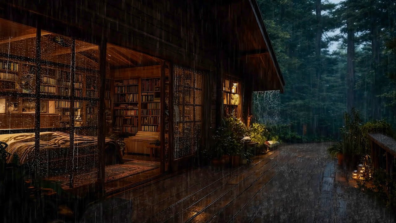 Forest Rain at Night 🌲 Soft Piano Melodies and Natural Sounds for Restful, Healing Sleep