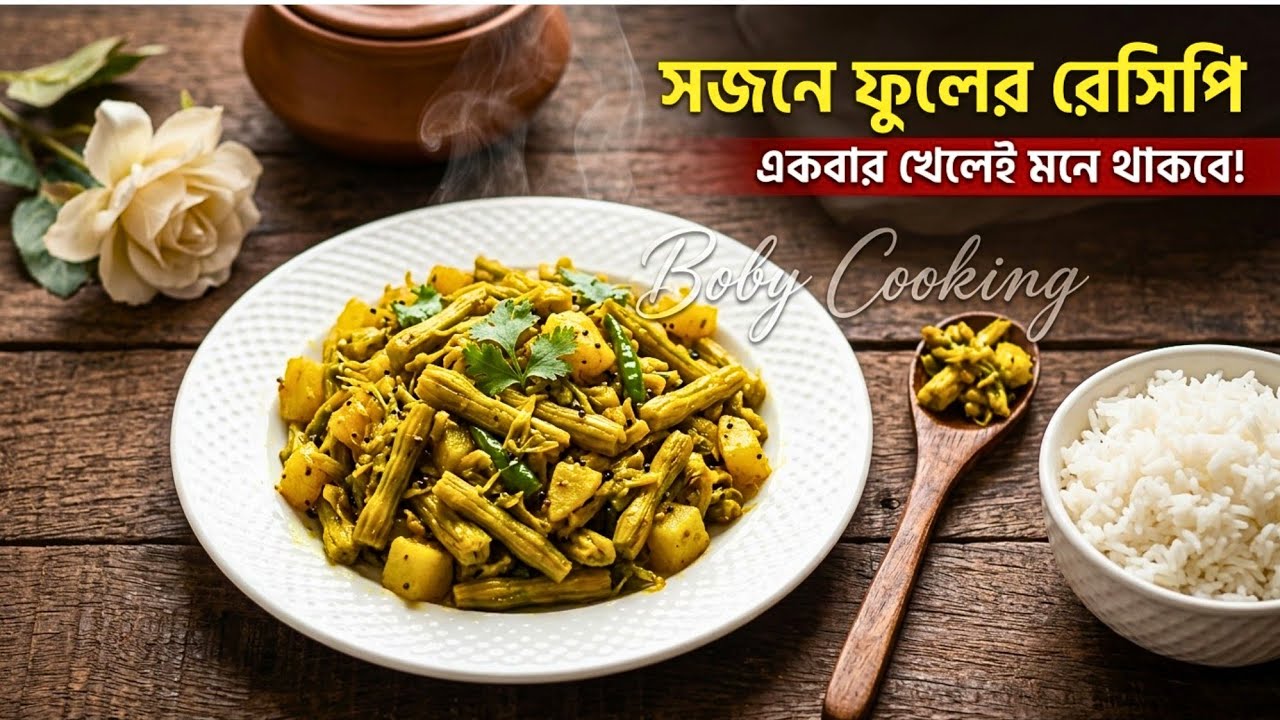 🍽️সজনে ফুলের এমন রেসিপি একদিন বানালে সারা জীবনের এর স্বাদ মনে থাকবে।sojna fuler racipe।🍛boby cooking