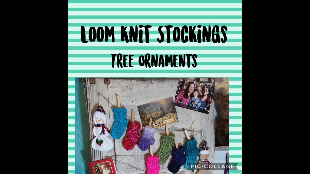 How to Loom Knit a Little Stocking * Christmas Tree Ornament * Flower Loom