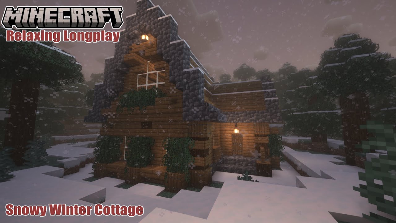 Minecraft Relaxing Longplay - Snowy Winter Cottage (No commentary) - 1.21.8