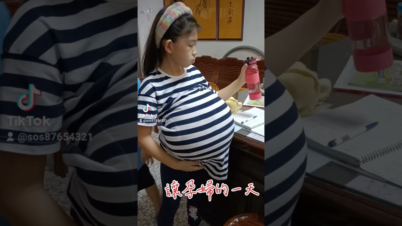 # 乖孫當孕婦的一天#疫情趕快結束#大家平安健康