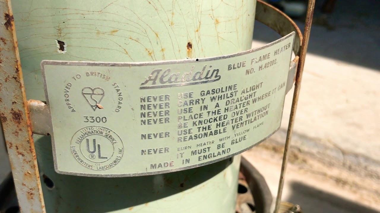 The Aladdin Blue Flame Heater.