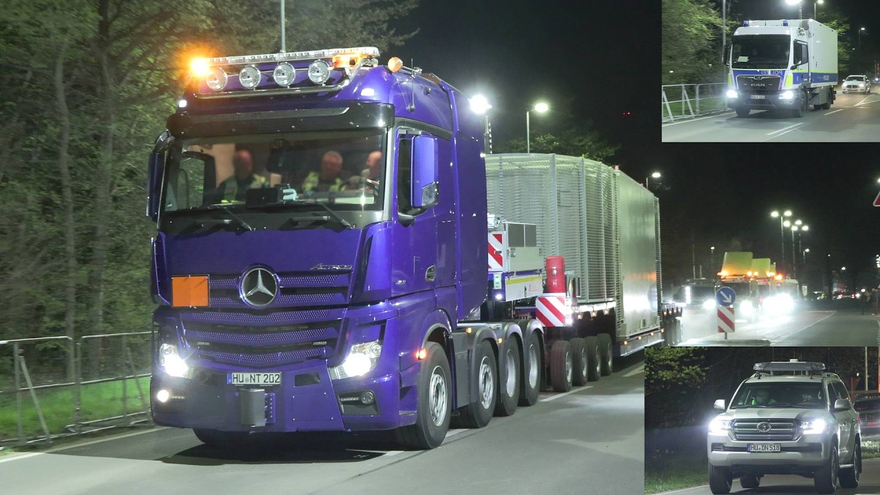 24.03.2026 - Erster Castor-Transport rollt von J&uuml;lich nach Ahaus - Gro&szlig;einsatz der Polizei