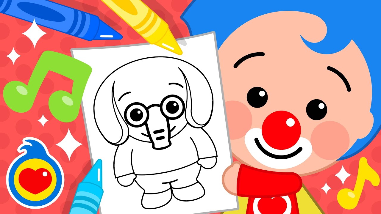 Vamos Colorir o Nesho 🎨 🖌️ 🐘 | Vídeo Educativo com Um Herói do Coração ❤️