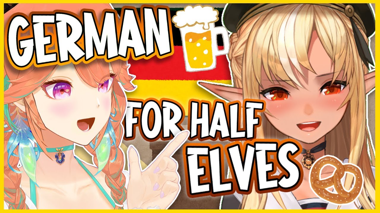 【ドイツ語講座】Teaching Flare-senpai GERMAN! #kfp #キアライブ