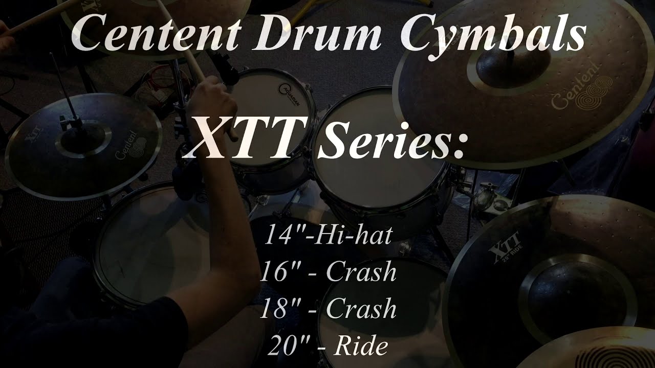 Centent Drums Cymbals: XTT Black Tiger Series (2xCrash, Hi-hat, Ride) played on Amati Drums