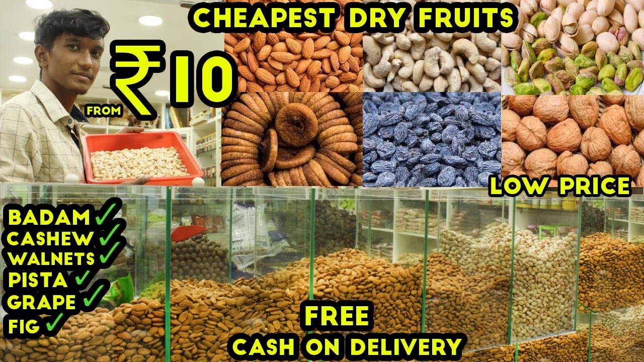 Cheapest Dry Fruits High Quality Dry Fruits Wholesale Market Walnuts, Badam Pista, Kaju Nuts Courier