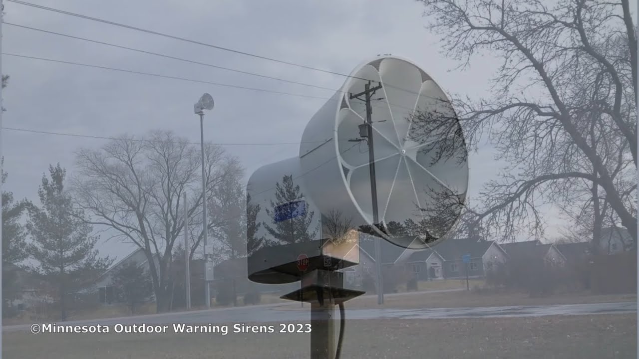 ASC T-128 Tornado Siren Test | 1 Min. Alert and Attack | Andover, Minnesota | Anoka County