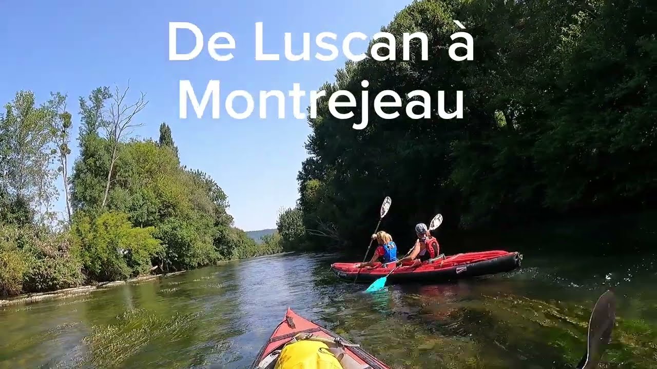 En kayak gonflable sur la Garonne.