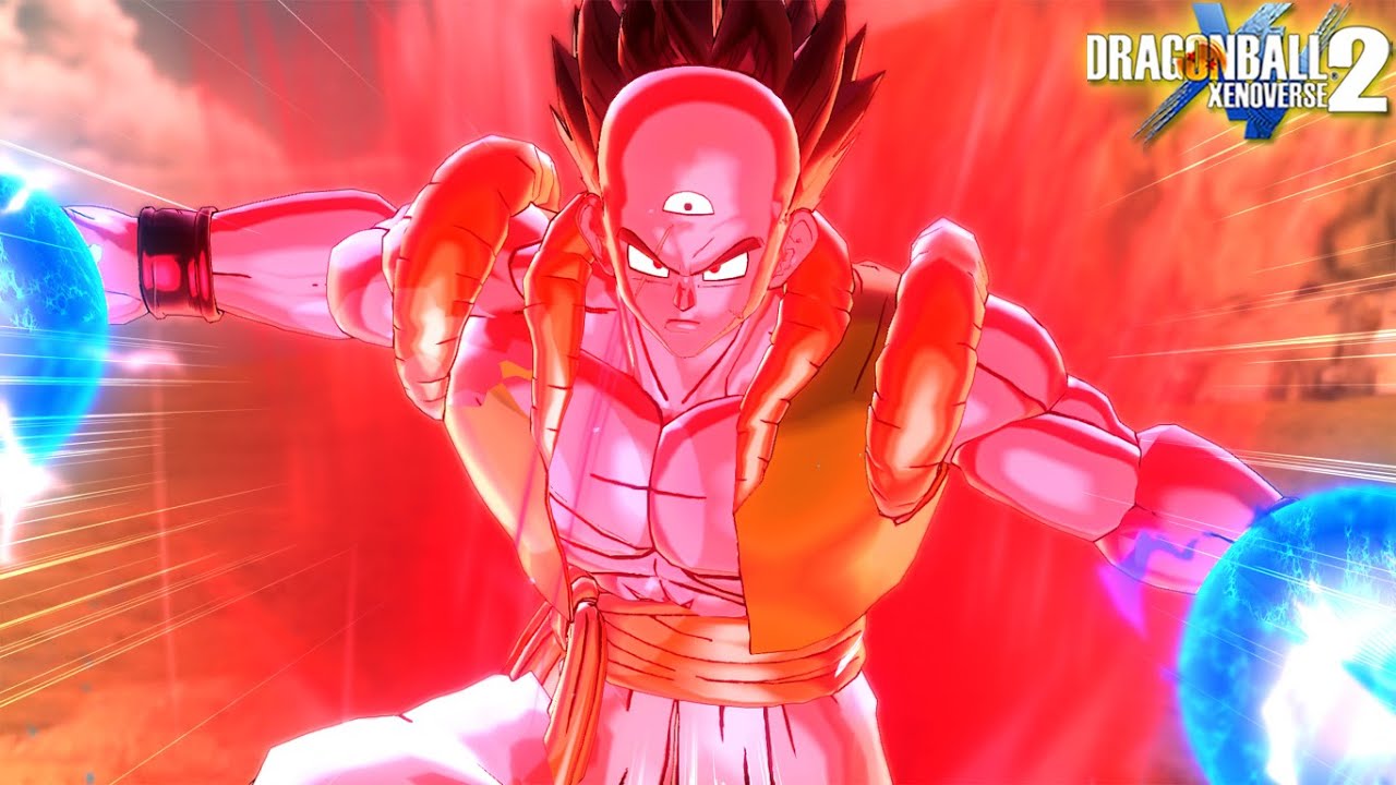 Fusion of a strongest Human! Tiencha - Dragon Ball Xenoverse 2 (w/custom moveset & Kaioken form)
