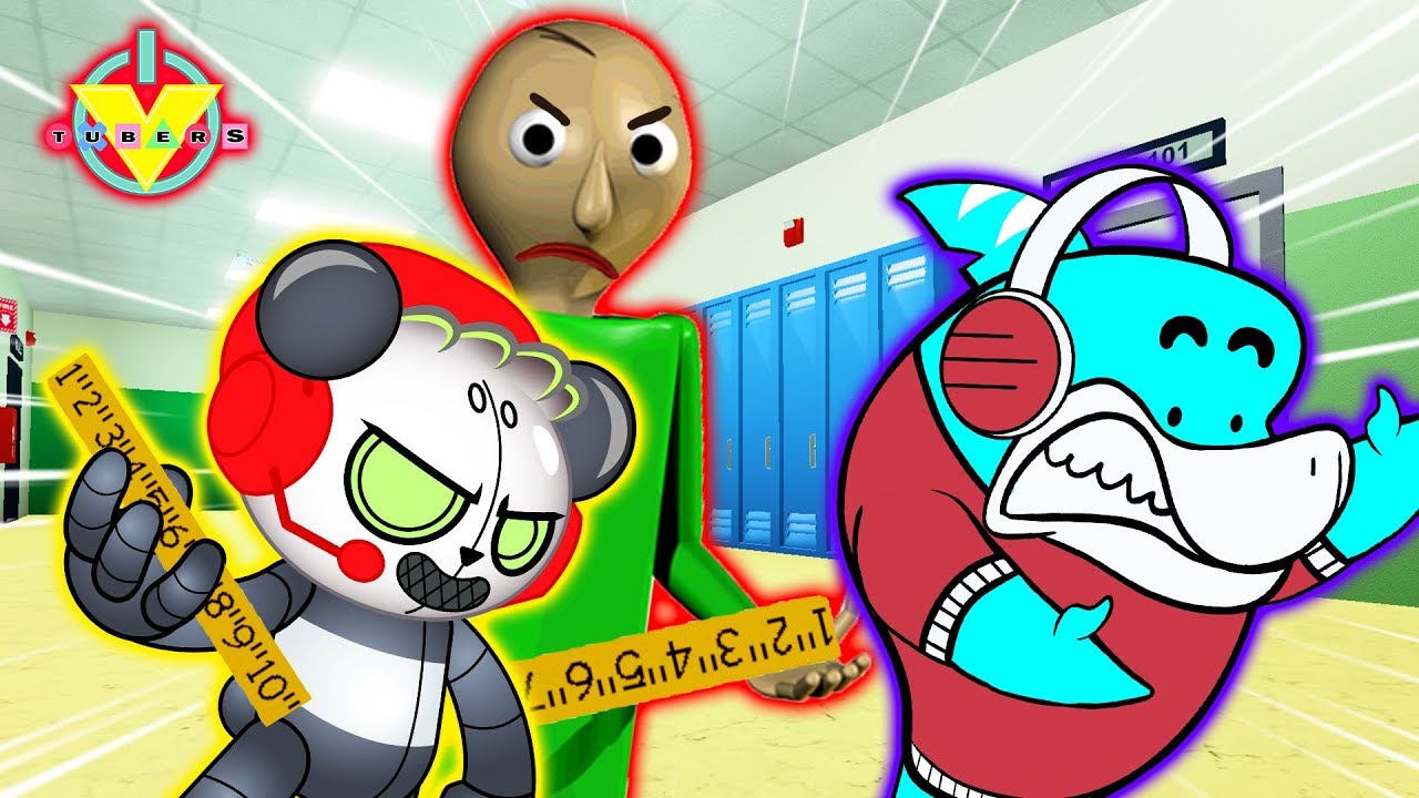BALDI IS ROBO COMBO ! Let's Play Baldi's Basics with Big Gil and Robo Combo Panda