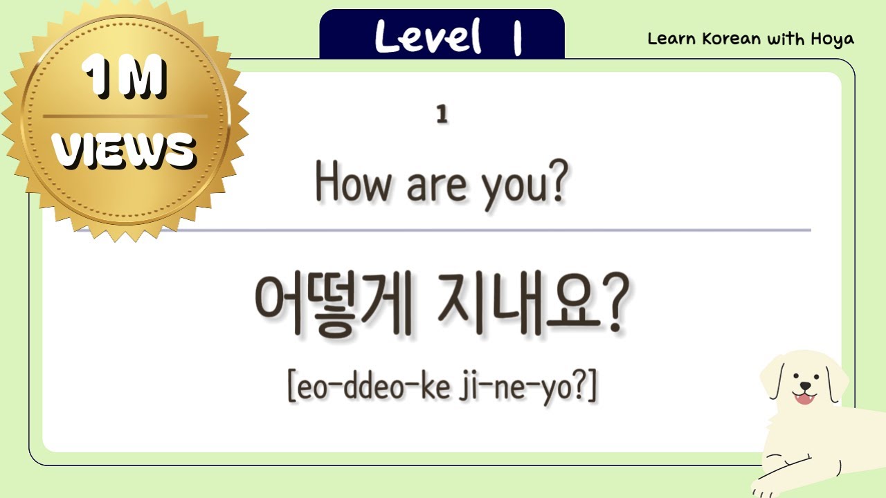 100 Must-know Korean phrases for absolute beginners (formal)