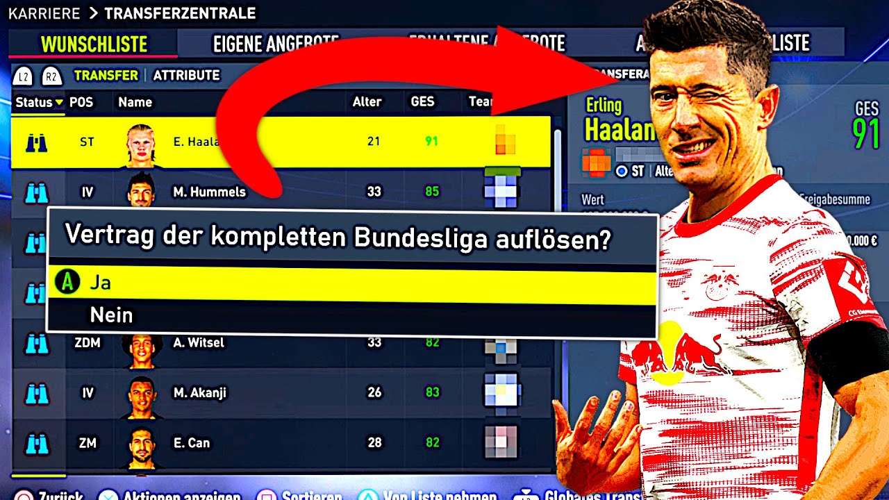GESAMTE BUNDESLIGA FREIGEBEN UM ZU SEHEN WOHIN ALLE WECHSELN !!! 😈😂 FIFA 22 Karrieremodus Experiment
