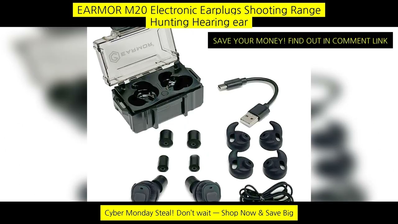 Earmor M20 Electronic Earplugs Shooting Range Hunting Hearing Ear Protection