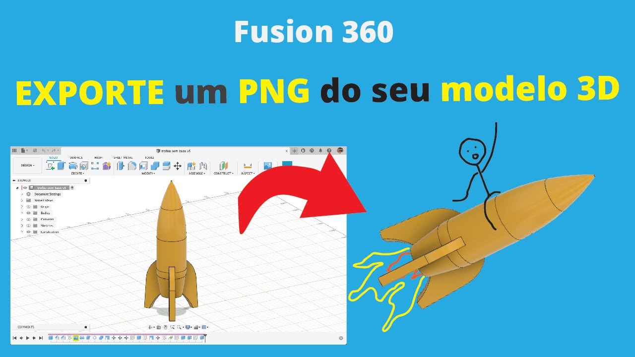 Boas fotos dos seus projetos sem demora do render | salvar PNG | Fusion 360