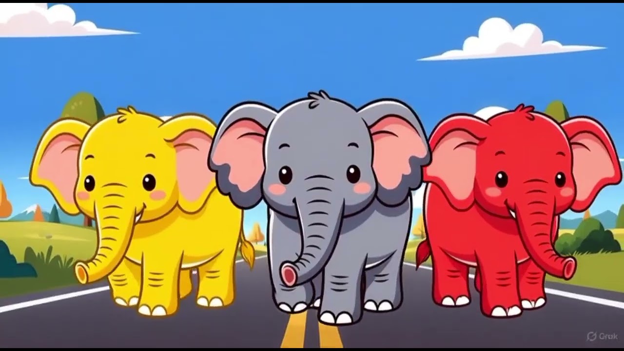 پانچ موٹے ہاتھی | بچوں کی مزے دار نظم 🐘🎶 | Kids Cartoon Poem in Urdu