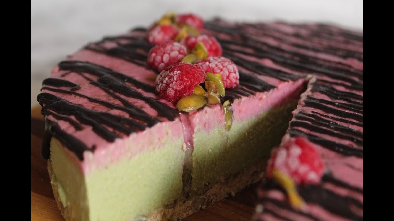 Raw Pistachio Raspberry Cheesecake | Deliciously Raw