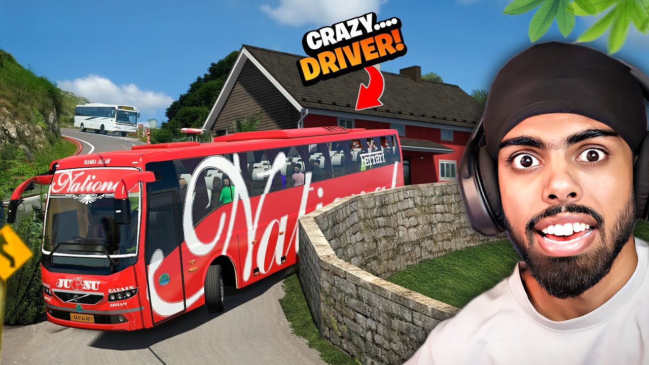 CRAZY BUS DRIVING ON TIGHT ROADS...