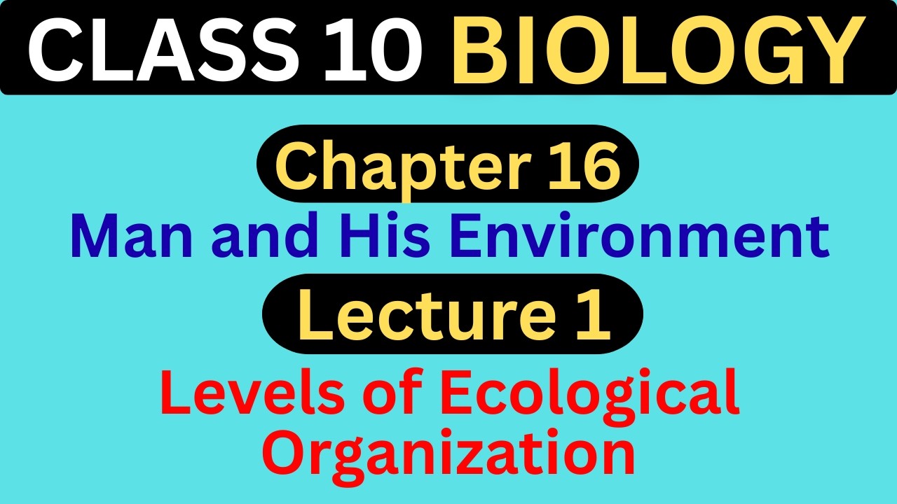 Levels of Ecological Organization | Chapter 16 - Lecture 1 | Class 10 Biology
